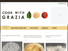 Tablet Screenshot of cookwithgrazia.com